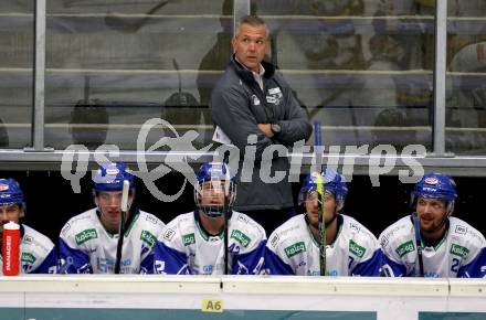 EBEL. Eishockey Bundesliga. VSV gegen HC TWK Innsbruck.  Trainer Dan Zeman (VSV). Villach, am 27.9.2020.
Foto: Kuess
www.qspictures.net
---
pressefotos, pressefotografie, kuess, qs, qspictures, sport, bild, bilder, bilddatenbank