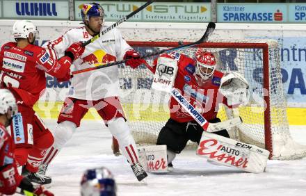 EBEL. Eishockey Bundesliga. KAC gegen	EC Red Bull Salzburg. Thomas Vallant, Sebastian Dahm,  (KAC), Rick Schofield (Salzburg). Klagenfurt, am 22.11.2020.
Foto: Kuess
www.qspictures.net

---
pressefotos, pressefotografie, kuess, qs, qspictures, sport, bild, bilder, bilddatenbank