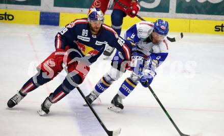 EBEL. Eishockey Bundesliga. VSV gegen EC Red Bull Salzburg.  Kevin Schmidt,  (VSV), Florian Baltram (Salzburg). Villach, am 25.11.2020.
Foto: Kuess
www.qspictures.net
---
pressefotos, pressefotografie, kuess, qs, qspictures, sport, bild, bilder, bilddatenbank