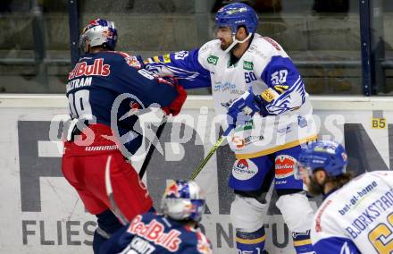 EBEL. Eishockey Bundesliga. VSV gegen EC Red Bull Salzburg.  Frederik Allard,  (VSV), Florian Baltram (Salzburg). Villach, am 25.11.2020.
Foto: Kuess
www.qspictures.net
---
pressefotos, pressefotografie, kuess, qs, qspictures, sport, bild, bilder, bilddatenbank