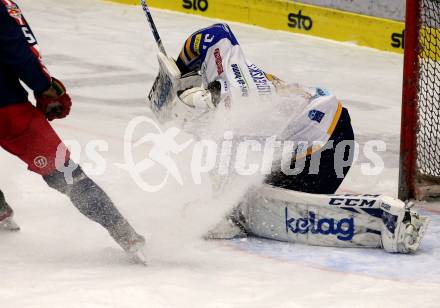 EBEL. Eishockey Bundesliga. VSV gegen EC Red Bull Salzburg.  Kristers Gudlevskis (VSV). Villach, am 25.11.2020.
Foto: Kuess
www.qspictures.net
---
pressefotos, pressefotografie, kuess, qs, qspictures, sport, bild, bilder, bilddatenbank