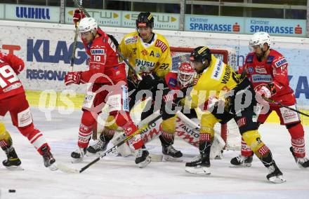 EBEL. Eishockey Bundesliga. KAC gegen	spusu Vienna Capitals. Sebastian Dahm, Thomas Vallant, Thomas Koch,  (KAC), Ty Loney, Ali Wukovits (Vienna). Klagenfurt, am 29.11.2020.
Foto: Kuess
www.qspictures.net

---
pressefotos, pressefotografie, kuess, qs, qspictures, sport, bild, bilder, bilddatenbank