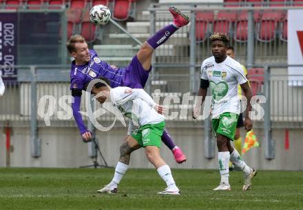 Fussball 2. Liga. SK Austria Klagenfurt gegen  SC Austria Lustenau.  Benjamin Hadzic, (Klagenfurt), Daniel Steinwender (Lustenau). Klagenfurt, am 29.11.2020.
Foto: Kuess
www.qspictures.net
---
pressefotos, pressefotografie, kuess, qs, qspictures, sport, bild, bilder, bilddatenbank