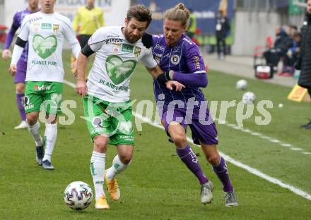 Fussball 2. Liga. SK Austria Klagenfurt gegen  SC Austria Lustenau.  Patrick Greil,  (Klagenfurt), Michael Lageder (Lustenau). Klagenfurt, am 29.11.2020.
Foto: Kuess
www.qspictures.net
---
pressefotos, pressefotografie, kuess, qs, qspictures, sport, bild, bilder, bilddatenbank