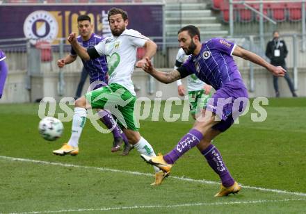 Fussball 2. Liga. SK Austria Klagenfurt gegen  SC Austria Lustenau.  Markus Pink (Klagenfurt), Michael Lageder (Lustenau). Klagenfurt, am 29.11.2020.
Foto: Kuess
www.qspictures.net
---
pressefotos, pressefotografie, kuess, qs, qspictures, sport, bild, bilder, bilddatenbank