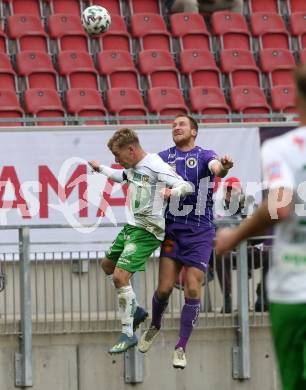 Fussball 2. Liga. SK Austria Klagenfurt gegen  SC Austria Lustenau.  Markus Rusek (Klagenfurt),  Fabian Gmeiner (Lustenau). Klagenfurt, am 29.11.2020.
Foto: Kuess
www.qspictures.net
---
pressefotos, pressefotografie, kuess, qs, qspictures, sport, bild, bilder, bilddatenbank