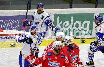 EBEL. Eishockey Bundesliga. VSV gegen KAC.  Torjubel Sahir Gill (VSV). Villach, am 1.12.2020.
Foto: Kuess
www.qspictures.net
---
pressefotos, pressefotografie, kuess, qs, qspictures, sport, bild, bilder, bilddatenbank