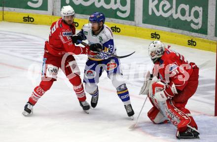 EBEL. Eishockey Bundesliga. VSV gegen KAC. Michael Raffl,  (VSV), Thomas Vallant, David Madlener  (KAC). Villach, am 1.12.2020.
Foto: Kuess
www.qspictures.net
---
pressefotos, pressefotografie, kuess, qs, qspictures, sport, bild, bilder, bilddatenbank