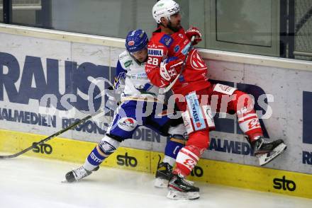 EBEL. Eishockey Bundesliga. VSV gegen KAC. Daniel Wachter,   (VSV),  Martin Schumnig (KAC). Villach, am 1.12.2020.
Foto: Kuess
www.qspictures.net
---
pressefotos, pressefotografie, kuess, qs, qspictures, sport, bild, bilder, bilddatenbank