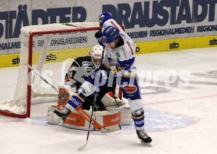 EBEL. Eishockey Bundesliga. VSV gegen Black Wings LINZ 1992. Jorsan Caron,  (VSV), David Kickert  (Linz). Villach, am 6.12.2020.
Foto: Kuess
www.qspictures.net
---
pressefotos, pressefotografie, kuess, qs, qspictures, sport, bild, bilder, bilddatenbank