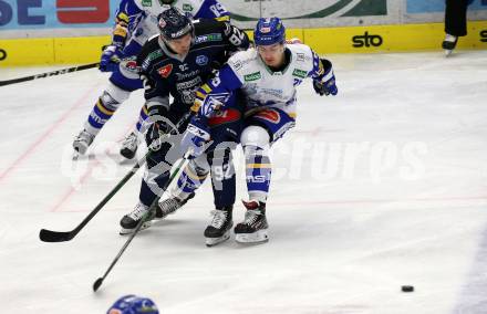 EBEL. Eishockey Bundesliga. VSV gegen Hydro Fehervar AV 19. Felix Maxa,   (VSV), Anze Kuralt (Alba Volan). Villach, am 10.12.2020.
Foto: Kuess
www.qspictures.net
---
pressefotos, pressefotografie, kuess, qs, qspictures, sport, bild, bilder, bilddatenbank