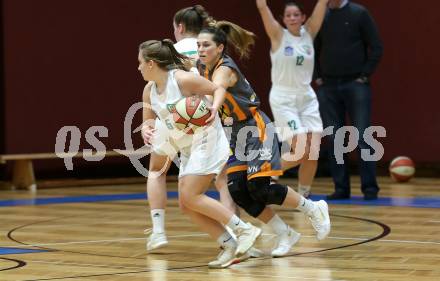 Basketball Damen Superliga 2020/2021. Grunddurchgang 8. Runde.  KOS Celovec Damen gegen BK Duchess Klosterneuburg. Monika Ristic (KOS Celovec), Lisa Zderadicka  (Klosterneuburg). Klagenfurt, am 12.12.2020.
Foto: Kuess
www.qspictures.net

---
pressefotos, pressefotografie, kuess, qs, qspictures, sport, bild, bilder, bilddatenbank