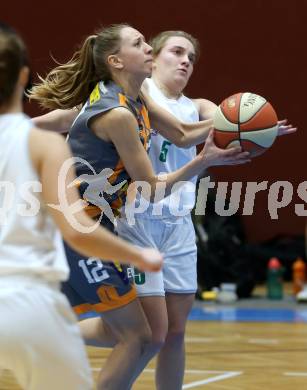 Basketball Damen Superliga 2020/2021. Grunddurchgang 8. Runde.  KOS Celovec Damen gegen BK Duchess Klosterneuburg. Monika Ristic (KOS Celovec),  Michaela Ulshoefer  (Klosterneuburg). Klagenfurt, am 12.12.2020.
Foto: Kuess
www.qspictures.net

---
pressefotos, pressefotografie, kuess, qs, qspictures, sport, bild, bilder, bilddatenbank