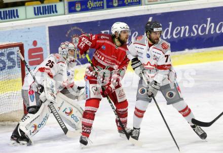 EBEL. Eishockey Bundesliga. KAC gegen	spusu Bratislava Capitals. Obersteiner Daniel (KAC), Sedivy Eduard (Bratislava). Klagenfurt, am 13.12.2020.
Foto: Kuess
www.qspictures.net

---
pressefotos, pressefotografie, kuess, qs, qspictures, sport, bild, bilder, bilddatenbank