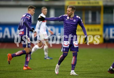 Fussball. Bundesliga. RZ Pellets WAC gegen FK Austria Wien. Torjubel Christoph Monschein (Wien). Wolfsberg, am 13.12.2020.
Foto: Kuess
www.qspictures.net

---
pressefotos, pressefotografie, kuess, qs, qspictures, sport, bild, bilder, bilddatenbank