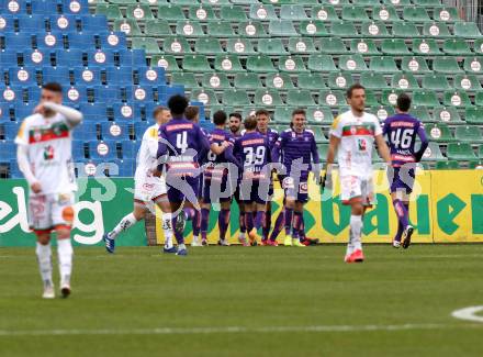 Fussball. Bundesliga. RZ Pellets WAC gegen FK Austria Wien.  Torjubel   (Wien). Wolfsberg, am 13.12.2020.
Foto: Kuess
www.qspictures.net

---
pressefotos, pressefotografie, kuess, qs, qspictures, sport, bild, bilder, bilddatenbank