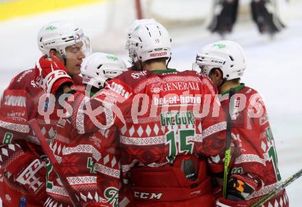 EBEL. Eishockey Bundesliga. KAC gegen	spusu Bratislava Capitals. Torjubel Ticar Rok (KAC). Klagenfurt, am 13.12.2020.
Foto: Kuess
www.qspictures.net

---
pressefotos, pressefotografie, kuess, qs, qspictures, sport, bild, bilder, bilddatenbank