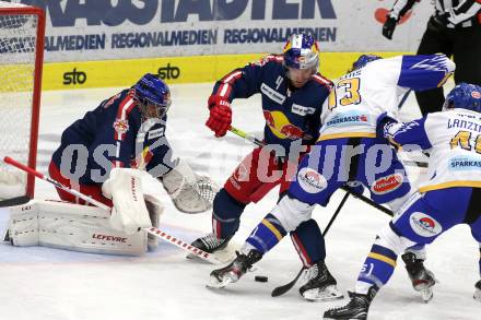 EBEL. Eishockey Bundesliga. VSV gegen EC Red Bull Salzburg. Chris Collins,   (VSV), Jean Philippe Lamoureux, Taylor Chorney (Salzburg). Villach, am 18.12.2020.
Foto: Kuess
www.qspictures.net
---
pressefotos, pressefotografie, kuess, qs, qspictures, sport, bild, bilder, bilddatenbank