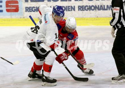 EBEL. Eishockey Bundesliga. KAC gegen	HC TIWAG Innsbruck. Thomas Koch,  (KAC), Felix Girard (Innsbruck). Klagenfurt, am 20.12.2020.
Foto: Kuess
www.qspictures.net

---
pressefotos, pressefotografie, kuess, qs, qspictures, sport, bild, bilder, bilddatenbank