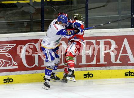 EBEL. Eishockey Bundesliga. VSV gegen HCB Suedtirol Alperia. Zauner Sebastian  (VSV), Miceli Angelo (Bozen). Villach, am 22.12.2020.
Foto: Kuess
www.qspictures.net
---
pressefotos, pressefotografie, kuess, qs, qspictures, sport, bild, bilder, bilddatenbank