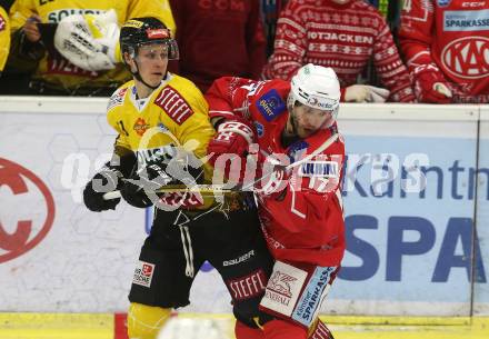 EBEL. Eishockey Bundesliga. KAC gegen	spusu Vienna Capitals. Manuel Ganahl, (KAC), Marco Richter  (Vienna Capitals). Klagenfurt, am 22.12.2020.
Foto: Kuess
www.qspictures.net

---
pressefotos, pressefotografie, kuess, qs, qspictures, sport, bild, bilder, bilddatenbank