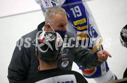 EBEL. Eishockey Bundesliga. VSV gegen HCB Suedtirol Alperia. Trainer Rob Daum  (VSV). Villach, am 22.12.2020.
Foto: Kuess
www.qspictures.net
---
pressefotos, pressefotografie, kuess, qs, qspictures, sport, bild, bilder, bilddatenbank