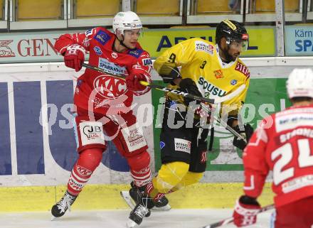 EBEL. Eishockey Bundesliga. KAC gegen	spusu Vienna Capitals. Lukas Haudum,  (KAC), Ali Wukovits (Vienna Capitals). Klagenfurt, am 22.12.2020.
Foto: Kuess
www.qspictures.net

---
pressefotos, pressefotografie, kuess, qs, qspictures, sport, bild, bilder, bilddatenbank