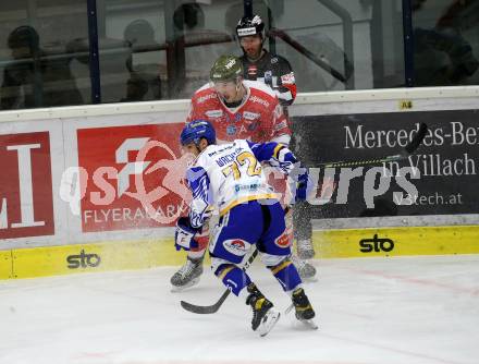 EBEL. Eishockey Bundesliga. VSV gegen HCB Suedtirol Alperia.  Wachter Daniel (VSV), Robertson Dennis (Bozen). Villach, am 22.12.2020.
Foto: Kuess
www.qspictures.net
---
pressefotos, pressefotografie, kuess, qs, qspictures, sport, bild, bilder, bilddatenbank