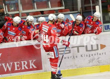 EBEL. Eishockey Bundesliga. KAC gegen	EC Red Bull Salzburg. Torjubel Postma Paul (KAC). Klagenfurt, am 15.1.2021.
Foto: Kuess
www.qspictures.net

---
pressefotos, pressefotografie, kuess, qs, qspictures, sport, bild, bilder, bilddatenbank