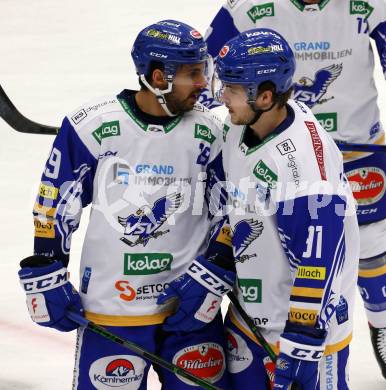 EBEL. Eishockey Bundesliga. VSV gegen Bratislava Capitals.  Sahir Gill, Renars Krastenbergs (VSV). Villach, am 29.1.2021.
Foto: Kuess
www.qspictures.net
---
pressefotos, pressefotografie, kuess, qs, qspictures, sport, bild, bilder, bilddatenbank