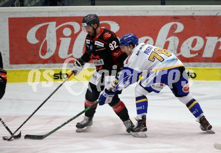 EBEL. Eishockey Bundesliga. VSV gegen Bratislava Capitals.  Felix Maxa,  (VSV), Brock Higgs (Bratislava). Villach, am 29.1.2021.
Foto: Kuess
www.qspictures.net
---
pressefotos, pressefotografie, kuess, qs, qspictures, sport, bild, bilder, bilddatenbank