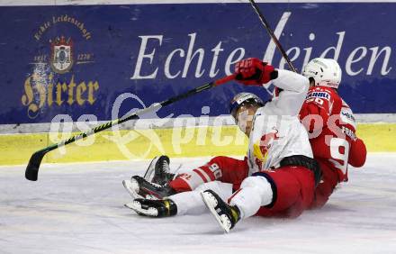 EBEL. Eishockey Bundesliga. KAC gegen	EC Salzburg. Matthew Fraser, (KAC), Kilian Zuendel   (Salzburg). Klagenfurt, am 26.2.2021.
Foto: Kuess
www.qspictures.net

---
pressefotos, pressefotografie, kuess, qs, qspictures, sport, bild, bilder, bilddatenbank