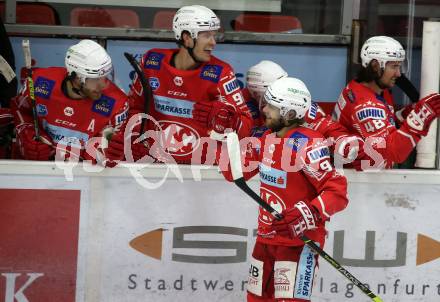 EBEL. Eishockey Bundesliga. KAC gegen	Fehervar AV19. Torjubel Daniel Obersteiner (KAC). Klagenfurt, am 7.3.2021.
Foto: Kuess
www.qspictures.net

---
pressefotos, pressefotografie, kuess, qs, qspictures, sport, bild, bilder, bilddatenbank