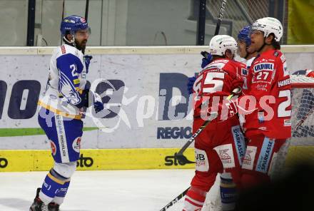 EBEL. Eishockey Bundesliga. VSV gegen KAC. Torjubel Sahir Gill  (VSV). Villach, am 14.3.2021.
Foto: Kuess
www.qspictures.net
---
pressefotos, pressefotografie, kuess, qs, qspictures, sport, bild, bilder, bilddatenbank