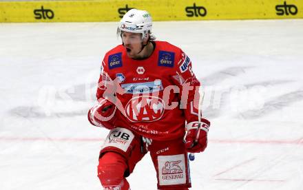 EBEL. Eishockey Bundesliga. VSV gegen KAC.  Torjubel Nicholas Eric Petersen (KAC). Villach, am 19.3.2021.
Foto: Kuess
www.qspictures.net
---
pressefotos, pressefotografie, kuess, qs, qspictures, sport, bild, bilder, bilddatenbank