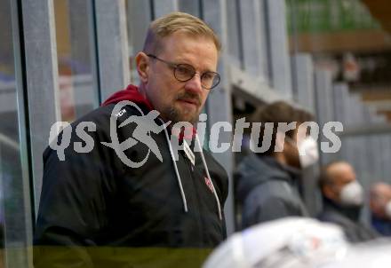 EBEL. Eishockey Bundesliga. VSV gegen KAC. Trainer Petri Matikainen (KAC). Villach, am 19.3.2021.
Foto: Kuess
www.qspictures.net
---
pressefotos, pressefotografie, kuess, qs, qspictures, sport, bild, bilder, bilddatenbank