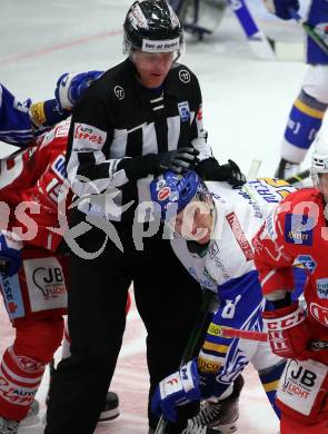 EBEL. Eishockey Bundesliga. VSV gegen KAC.  Felix Maxa, (VSV), Schiedsrichter . Villach, am 19.3.2021.
Foto: Kuess
www.qspictures.net
---
pressefotos, pressefotografie, kuess, qs, qspictures, sport, bild, bilder, bilddatenbank