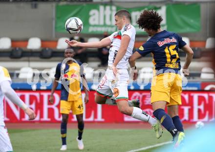 Fussball. Bundesliga. RZ Pellets WAC gegen FC Red Bull Salzburg.  Dejan Joveljic, (WAC), Andre Ramalho Silva  (Salzburg). Wolfsberg, am 25.4.2021.
Foto: Kuess
www.qspictures.net

---
pressefotos, pressefotografie, kuess, qs, qspictures, sport, bild, bilder, bilddatenbank