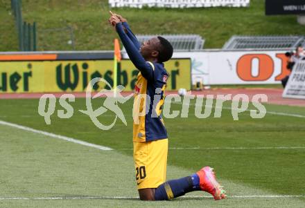 Fussball. Bundesliga. RZ Pellets WAC gegen FC Red Bull Salzburg. Torjubel , Patson Daka  (Salzburg). Wolfsberg, am 25.4.2021.
Foto: Kuess
www.qspictures.net

---
pressefotos, pressefotografie, kuess, qs, qspictures, sport, bild, bilder, bilddatenbank