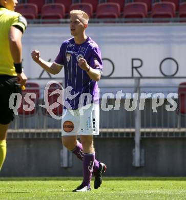 Fussball 2. Liga. SK Austria Klagenfurt gegen FC Juniors OOE. Torjubel Christopher Cvetko (Klagenfurt). Klagenfurt, am 9.5.2021.
Foto: Kuess
www.qspictures.net
---
pressefotos, pressefotografie, kuess, qs, qspictures, sport, bild, bilder, bilddatenbank