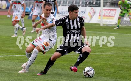 Fussball. Bundesliga. RZ Pellets WAC gegen LASK. Michael Lindl, (WAC),  Peter Michorl  (LASK). Wolfsberg, am 12.5.2021.
Foto: Kuess
www.qspictures.net

---
pressefotos, pressefotografie, kuess, qs, qspictures, sport, bild, bilder, bilddatenbank