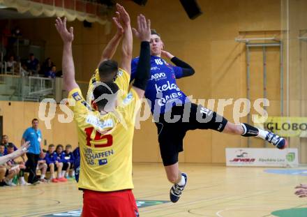 Handball spusu Liga. SC Ferlach gegen UHK Krems. Rudi Bobas (Ferlach), Oliver Nikic (Krems). Ferlach, am 15.5.2021.
Foto: Kuess
www.qspictures.net
---
pressefotos, pressefotografie, kuess, qs, qspictures, sport, bild, bilder, bilddatenbank