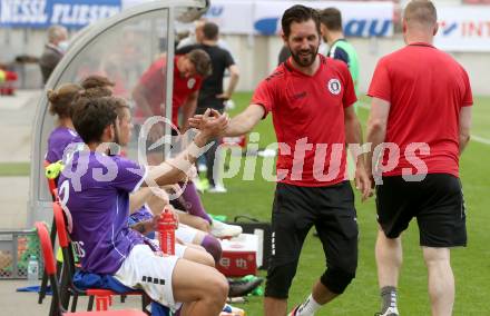 Fussball 2. Liga. SK Austria Klagenfurt gegen SV Horn.  Kosmas Gkezos, Co-Trainer Sandro Zakany (Klagenfurt). Klagenfurt, am 16.5.2021.
Foto: Kuess
www.qspictures.net
---
pressefotos, pressefotografie, kuess, qs, qspictures, sport, bild, bilder, bilddatenbank