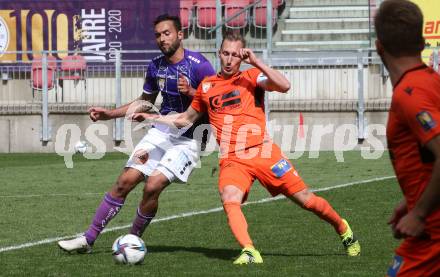 Fussball 2. Liga. SK Austria Klagenfurt gegen SV Horn.  Markus Pink,  (Klagenfurt), Florian Sittsam  (Horn). Klagenfurt, am 16.5.2021.
Foto: Kuess
www.qspictures.net
---
pressefotos, pressefotografie, kuess, qs, qspictures, sport, bild, bilder, bilddatenbank