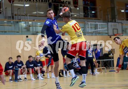 Handball spusu Liga. SC Ferlach gegen UHK Krems. Rudi Bobas (Ferlach), Tobias Auss (Krems). Ferlach, am 15.5.2021.
Foto: Kuess
www.qspictures.net
---
pressefotos, pressefotografie, kuess, qs, qspictures, sport, bild, bilder, bilddatenbank