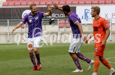 Fussball 2. Liga. SK Austria Klagenfurt gegen SV Horn.  Torjubel Markus Rusek, Markus Pink (Klagenfurt). Klagenfurt, am 16.5.2021.
Foto: Kuess
www.qspictures.net
---
pressefotos, pressefotografie, kuess, qs, qspictures, sport, bild, bilder, bilddatenbank