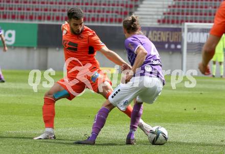 Fussball 2. Liga. SK Austria Klagenfurt gegen SV Horn.  Patrick Greil,  (Klagenfurt),  Denizcan Cosgun (Horn). Klagenfurt, am 16.5.2021.
Foto: Kuess
www.qspictures.net
---
pressefotos, pressefotografie, kuess, qs, qspictures, sport, bild, bilder, bilddatenbank