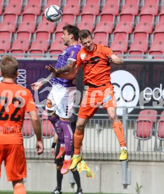 Fussball 2. Liga. SK Austria Klagenfurt gegen SV Horn. Philipp Huetter, (Klagenfurt), Stephan Schimandl    (Horn). Klagenfurt, am 16.5.2021.
Foto: Kuess
www.qspictures.net
---
pressefotos, pressefotografie, kuess, qs, qspictures, sport, bild, bilder, bilddatenbank