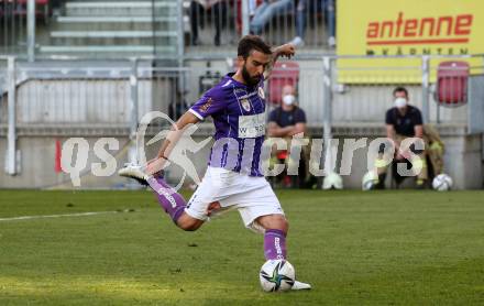 Fussball. Bundesliga Relegation. SK Austria Klagenfurt gegen St. Poelten.   Kosmas Gkezos (Klagenfurt). Klagenfurt, am 26.5.2021.
Foto: Kuess
www.qspictures.net
---
pressefotos, pressefotografie, kuess, qs, qspictures, sport, bild, bilder, bilddatenbank