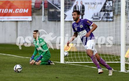 Fussball. Bundesliga Relegation. SK Austria Klagenfurt gegen St. Poelten.   Torjubel Markus Pink (Klagenfurt). Klagenfurt, am 26.5.2021.
Foto: Kuess
www.qspictures.net
---
pressefotos, pressefotografie, kuess, qs, qspictures, sport, bild, bilder, bilddatenbank